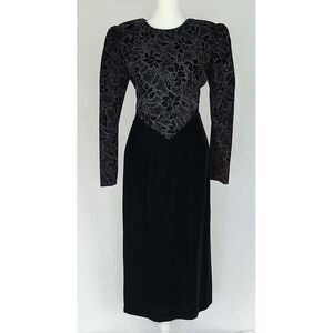 Nancy Bracoloni Velvet Dress Open Back Party Cocktail Dress Size 7/8